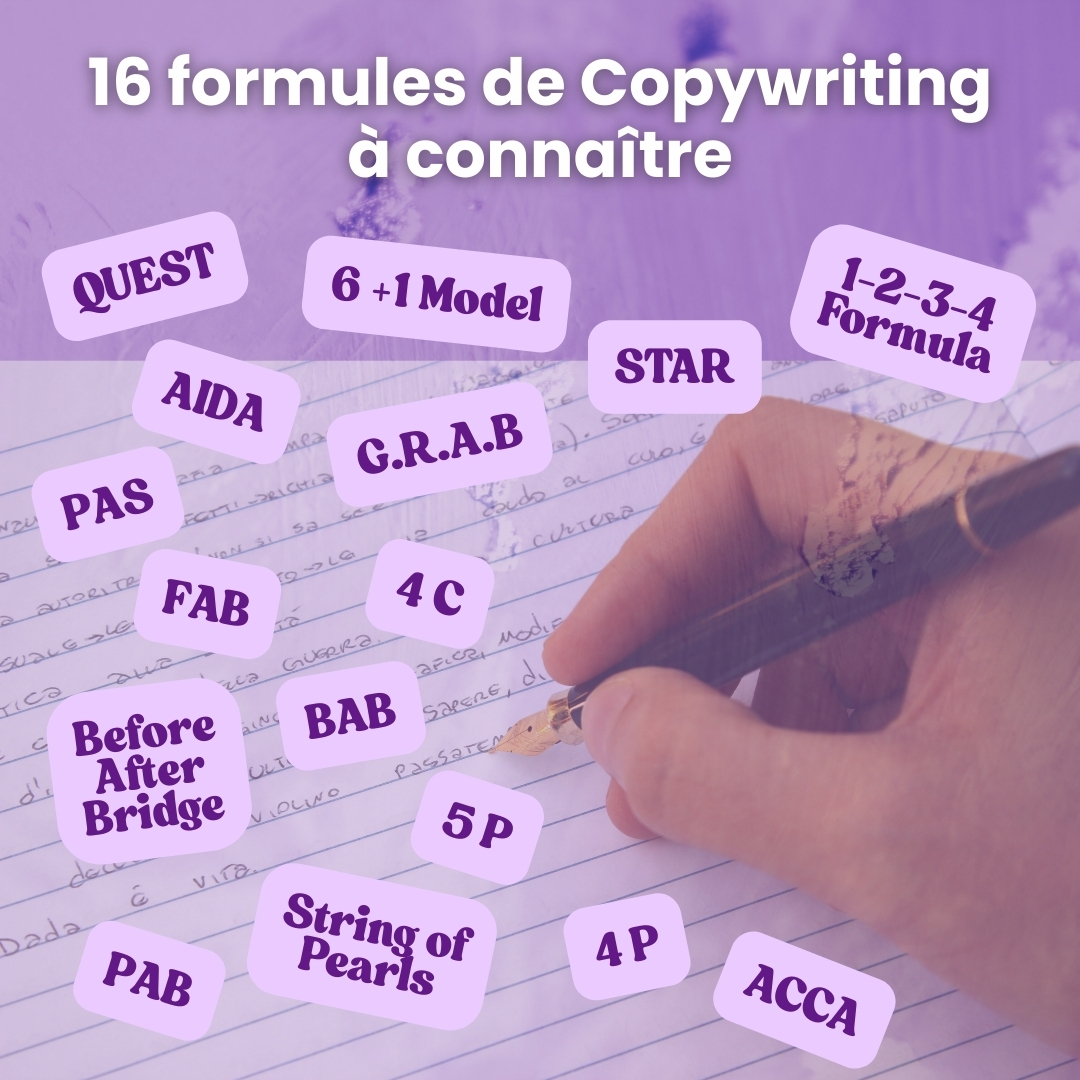 16 formules de copywriting à connaitre pour convertir et vendre grâce à tes contenus