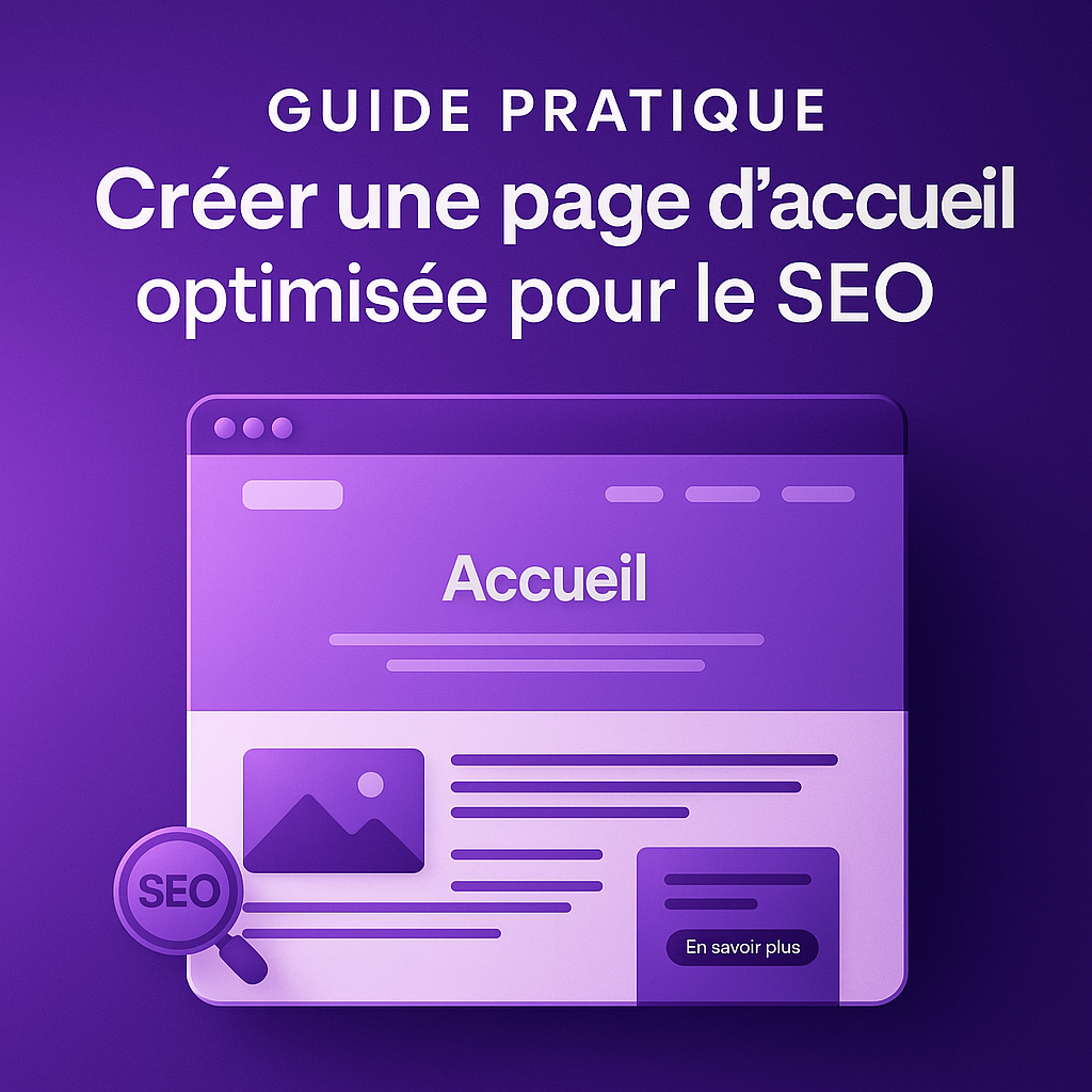 Guide pratique : comment créer une page d'accueil de site web optimisée pour le SEO