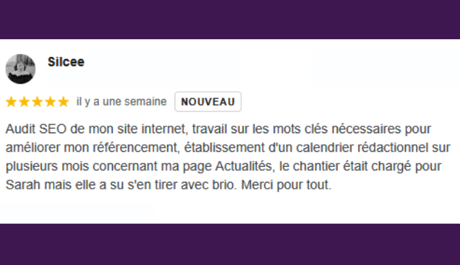 audit seo sarah freitag S'Harmonies